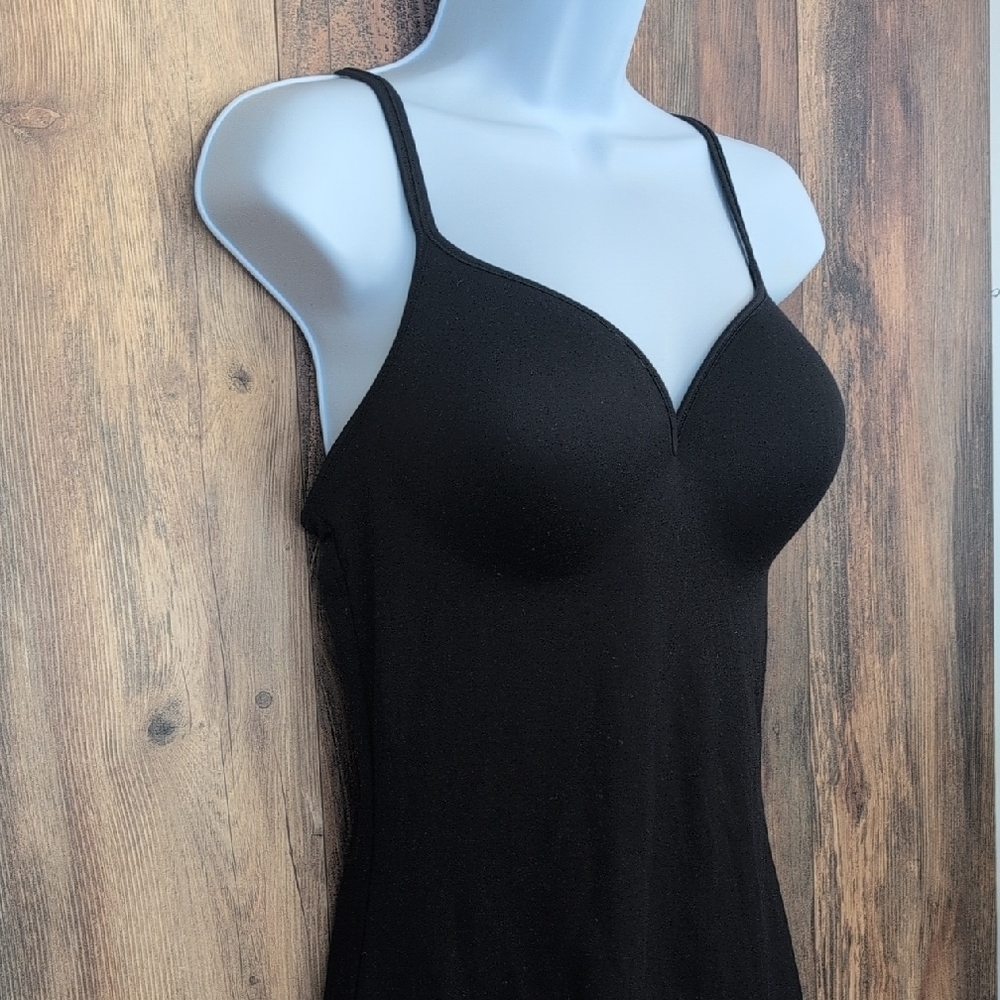 Flexees by Maidenform Sleek Black Women's Padded Bra Camisole L
